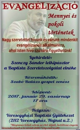 Evangélizáció Veresen 2017 január